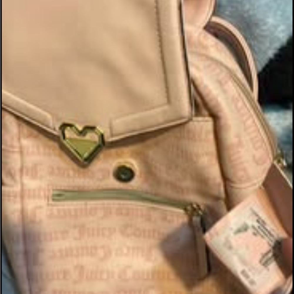 Juicy Couture Blush Pink Heart Backpack